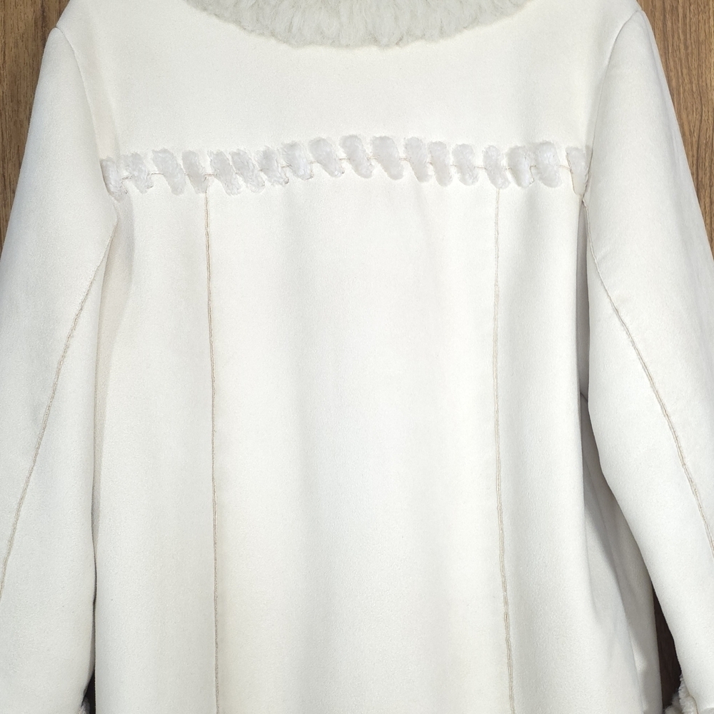 Vtg Cream Penny Lane 70s Faux Fur And Suede Size M Bohochic Penny Lane - Picture 4 of 10
